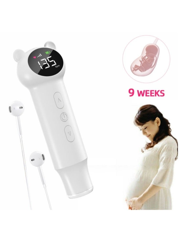 HD-T601 3.0MHz Portable Fetal Doppler Infant Heart Rate Monitor,Fetal Doppler Baby Heart Rate Monitor