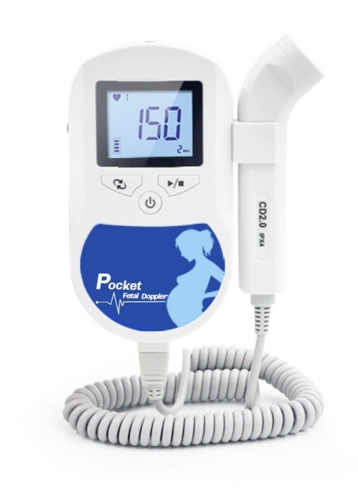 Fetal Doppler Prenatal Pocket Digital Ultrasound Detector Heartbeat Pregnant Doppler Prenatal Monitor