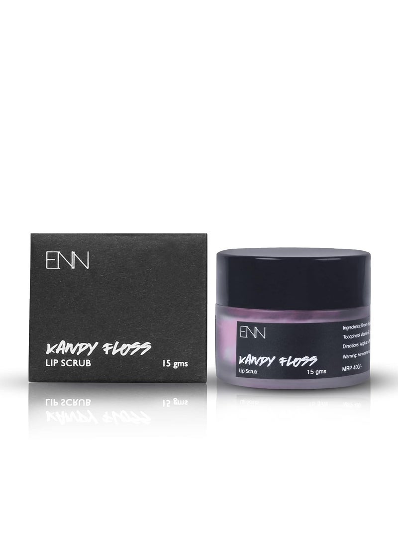 ENN Kandy Floss Tinted Lip Scrub  Lip Moisturizer   Lip Balm   lighten Dark Lips Exfoliating Lips  Raw Sugar  Coconut Oil Kokum Butter   Honey  Vanilla Oil   Vitamin E Natural For Men and Women