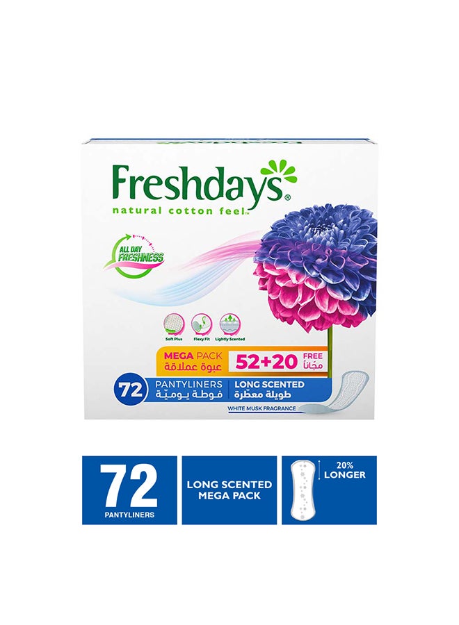 Daily Liners Long Scented 72 Pads