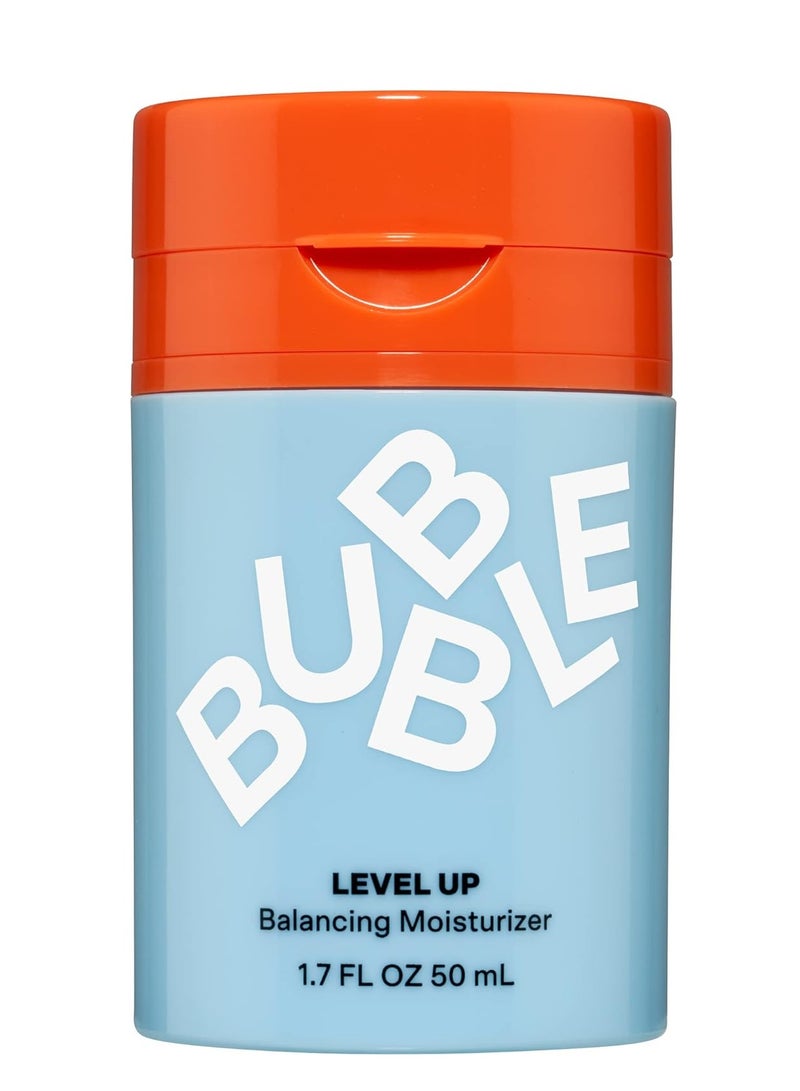 Bubble Skincare Level Up Balancing Face Moisturizer - Hydrating Gel Moisturizer Formulated with Zinc PCA + Niacinamide for Improved Texture & Radiance - Skin Care for Oily or Combination Skin (50ml)