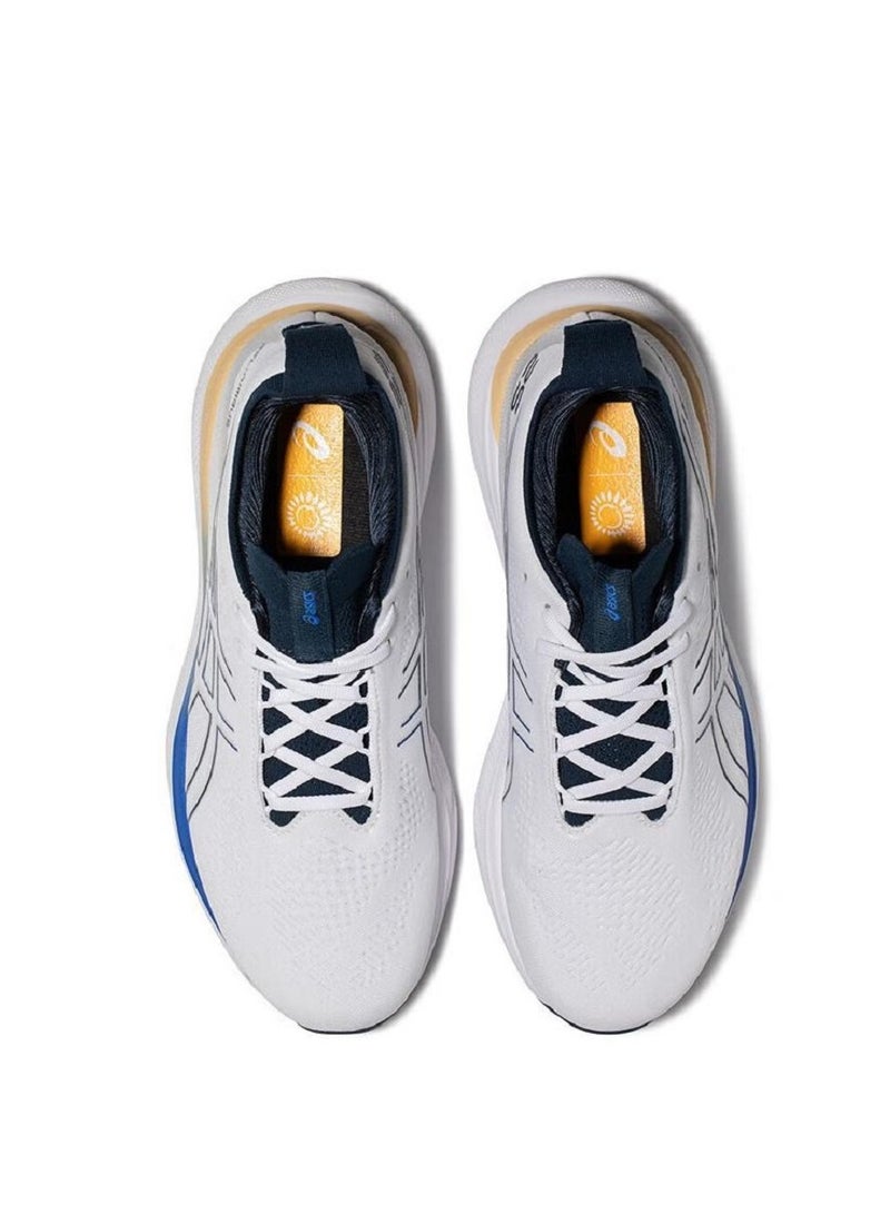 Men Gel-Nimbus 25 Outdoor Running Sneakers White/Blue