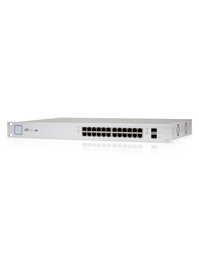 UniFi Switch PoE 24 US-24-250W 24-Port Managed PoE+ Gigabit Switch with SFP White