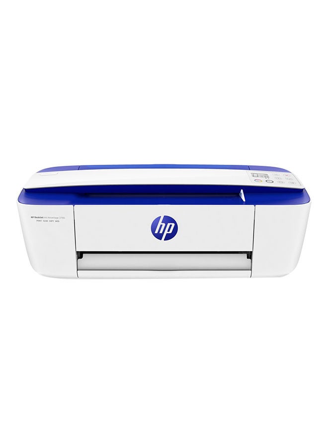 DeskJet Ink Advantage 3790 Wireless All-in-One Printer, Print, Copy, Scan T8W47C White/Blue