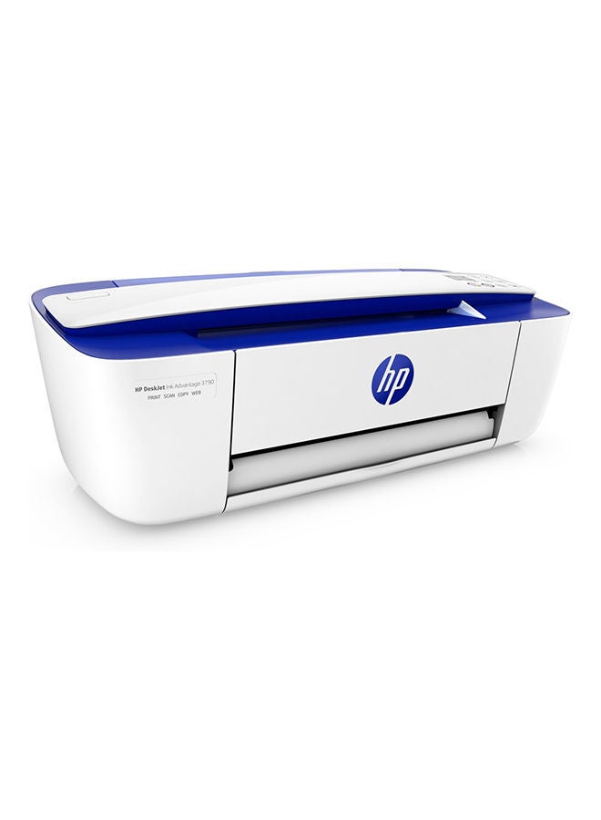 DeskJet Ink Advantage 3790 Wireless All-in-One Printer, Print, Copy, Scan T8W47C White/Blue