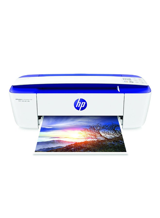 DeskJet Ink Advantage 3790 Wireless All-in-One Printer, Print, Copy, Scan T8W47C White/Blue