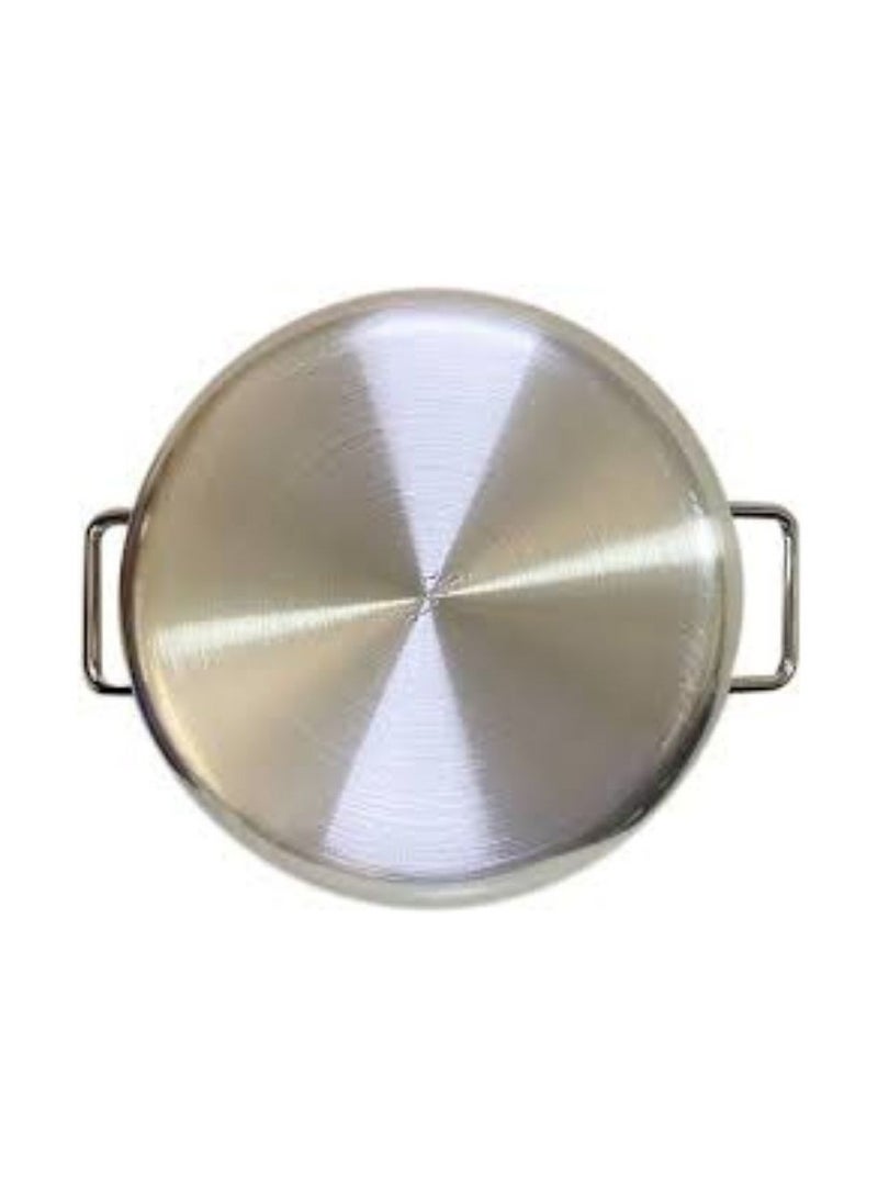 Sonex Saffron Cooking Pot 26 cm,  Capacity 6.5 Ltr, Cookware With Lid,Ergonomic Handle For Secure Grip,Premium Aluminum Metal Finish,Durable & Light Weight, Silver