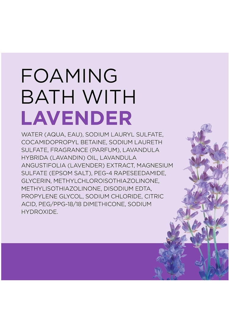 Dr Teal's Foaming Bath with Pure Epsom Salt, Soothe & Sleep with Lavender, 34 fl oz (Pack of 4) (Packaging May Vary)