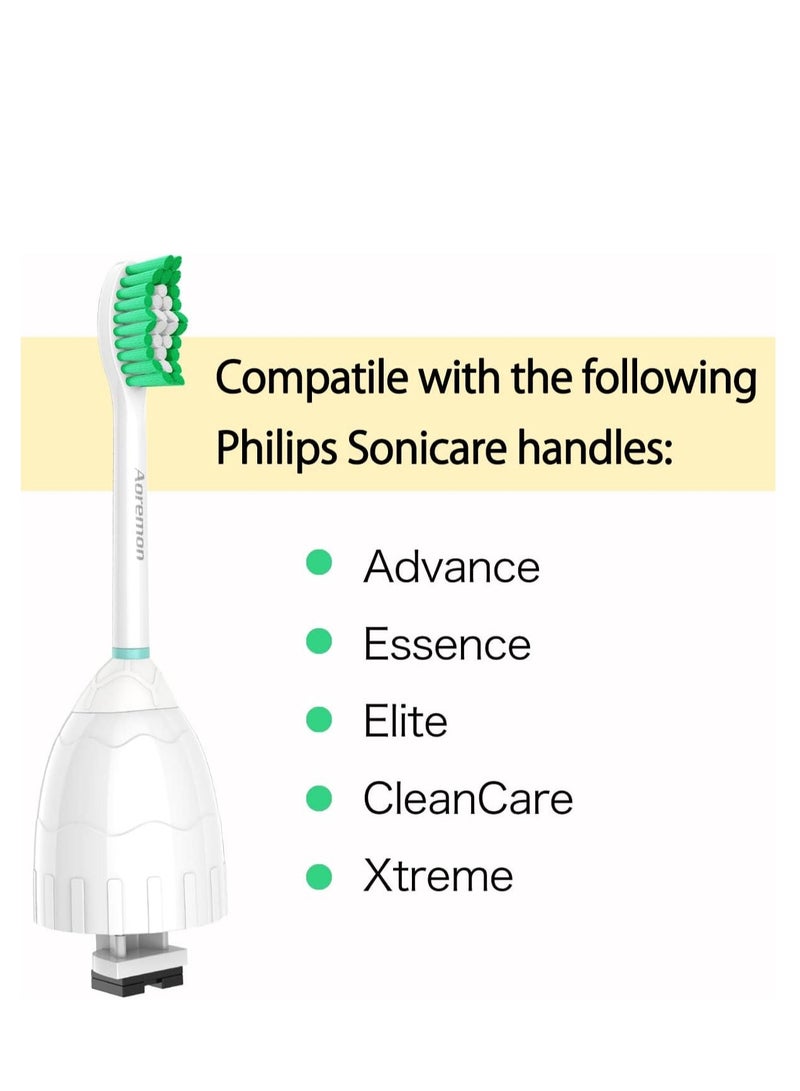 Aoremon Replacement Toothbrush Heads for Philips Sonicare E-Series Essence HX7022/66 and other Screw-on Electric Toothbrush Model, 6 Pack