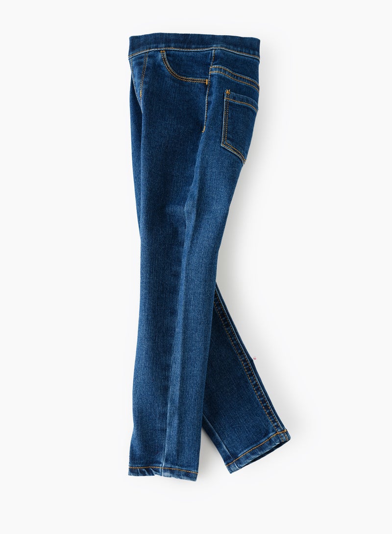 Denim Fun & Flexibility: Girls Stretchy Jeggings All-Day Comfort & Stylish Appeal