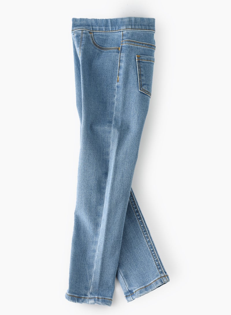 Denim Fun & Flexibility: Girls Stretchy Jeggings All-Day Comfort & Stylish Appeal