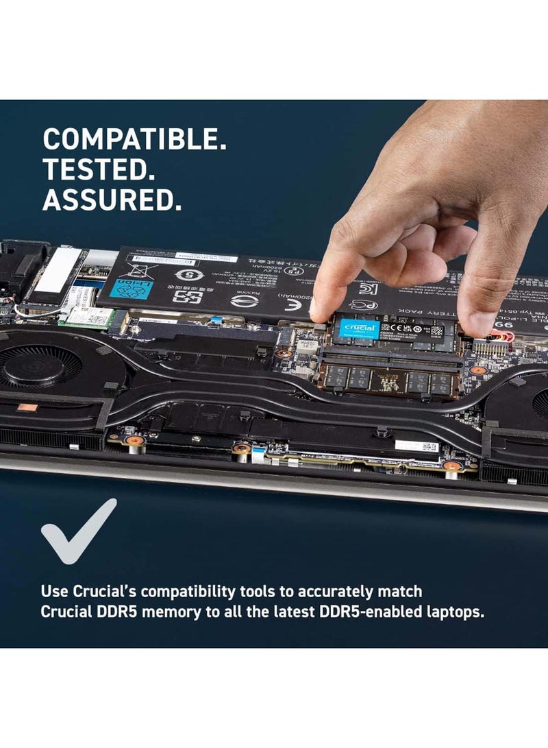 RAM 32GB DDR5 5600MHz (or 5200MHz or 4800MHz) Laptop Memory CT32G56C46S5