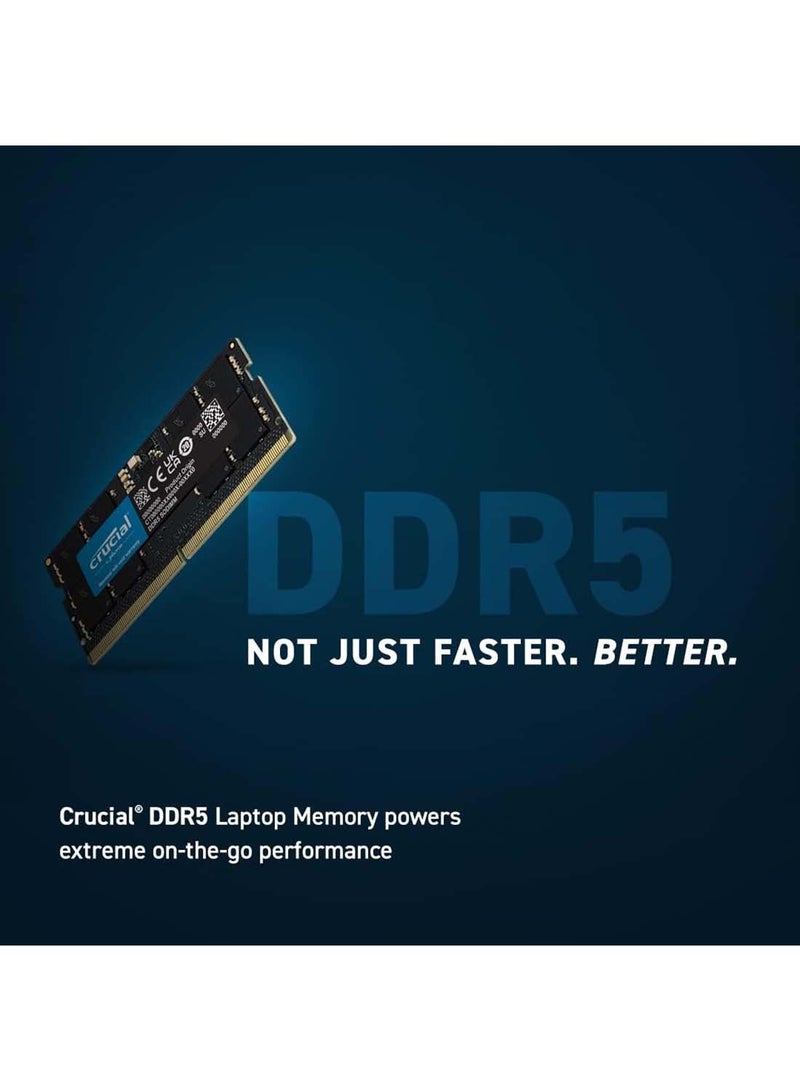 RAM 32GB DDR5 5600MHz (or 5200MHz or 4800MHz) Laptop Memory CT32G56C46S5