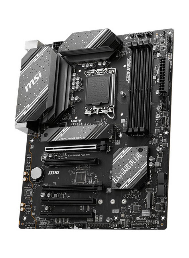 B760 Gaming Plus WIFI DDR5 ATX Motherboard, LGA 1700 Socket, Intel B760 Chipset, Dual-Channel Mode, Intel Wi-Fi 6E, 5x PCI-E x16 Slot, 2x M.2 Storage | 911-7D98-019