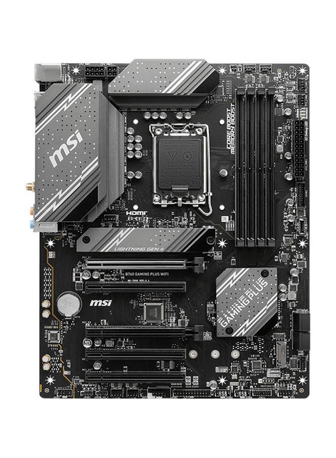 B760 Gaming Plus WIFI DDR5 ATX Motherboard, LGA 1700 Socket, Intel B760 Chipset, Dual-Channel Mode, Intel Wi-Fi 6E, 5x PCI-E x16 Slot, 2x M.2 Storage | 911-7D98-019