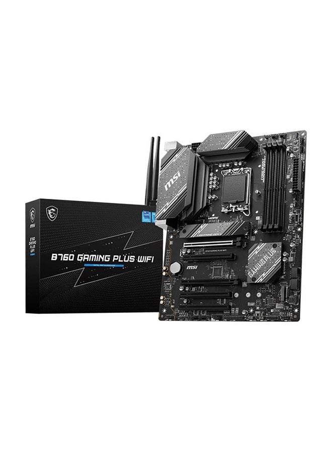 B760 Gaming Plus WIFI DDR5 ATX Motherboard, LGA 1700 Socket, Intel B760 Chipset, Dual-Channel Mode, Intel Wi-Fi 6E, 5x PCI-E x16 Slot, 2x M.2 Storage | 911-7D98-019