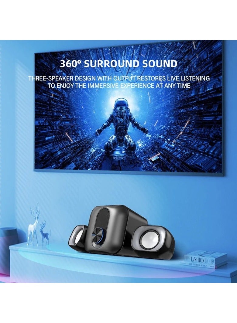 Multimedia Speakers With Subwoofer For 3.5mm Jack Port And USB Plug Fashion Design Easy To Use Good Speakers For Desktop Laptop