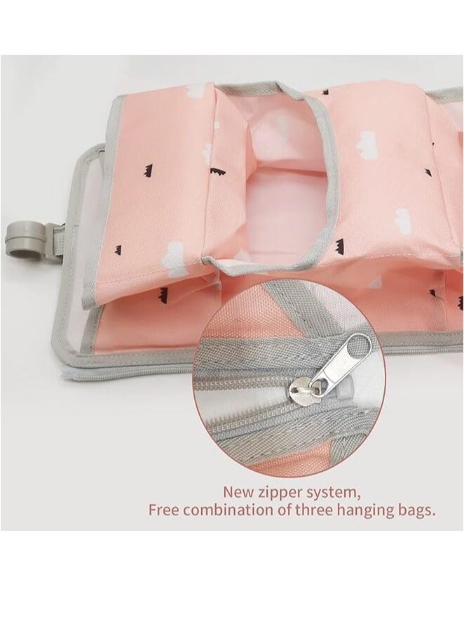 BABY BEDSIDE CRIB ORGANIZER (PINK)
