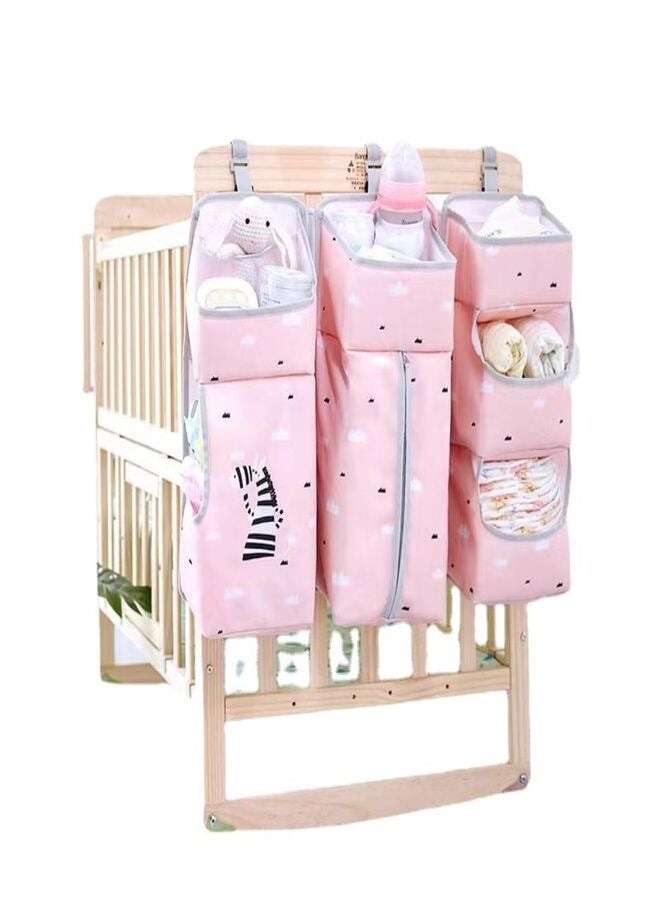 BABY BEDSIDE CRIB ORGANIZER (PINK)