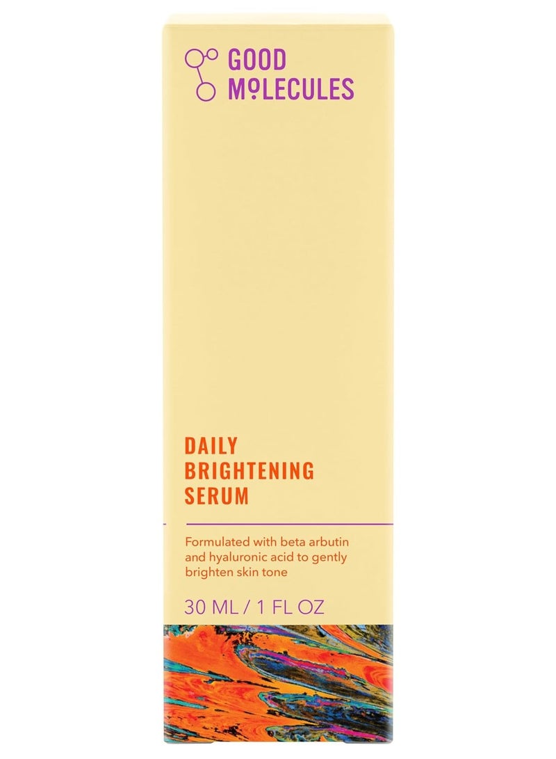 Good Molecules Daily Brightening Serum - Hydrating Facial Serum with Beta Arbutin and Hyaluronic Acid to Moisturize - Anti-Aging Skincare for Face