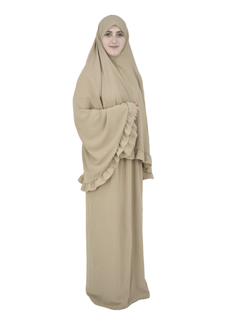 Two Piece Islamic prayer dress for girls kids and women -Prayer Clothes for girls and Muslim Women-Prayer Abaya For women and girls kids- Umrah essentials for women -Prayer dress women