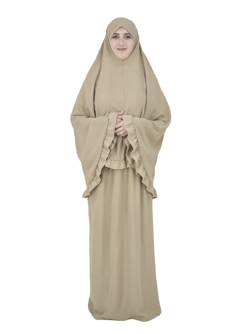 Two Piece Islamic prayer dress for girls kids and women -Prayer Clothes for girls and Muslim Women-Prayer Abaya For women and girls kids- Umrah essentials for women -Prayer dress women