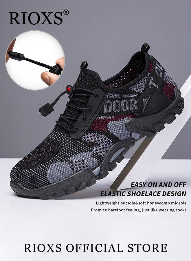 Men's Athletic Casual Hiking Shoes Lightweight Outdoor Running Shoes Mesh Breathable Fashion Sneakers