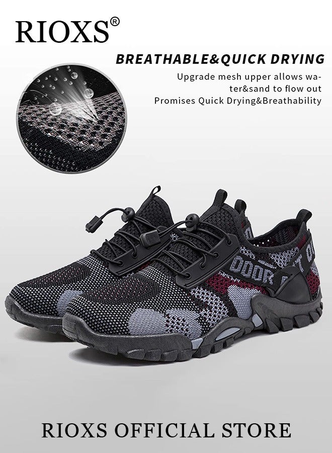 Men's Athletic Casual Hiking Shoes Lightweight Outdoor Running Shoes Mesh Breathable Fashion Sneakers