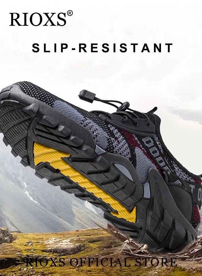 Men's Athletic Casual Hiking Shoes Lightweight Outdoor Running Shoes Mesh Breathable Fashion Sneakers