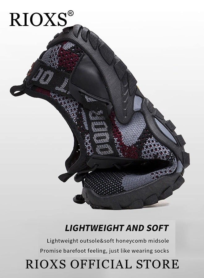 Men's Athletic Casual Hiking Shoes Lightweight Outdoor Running Shoes Mesh Breathable Fashion Sneakers