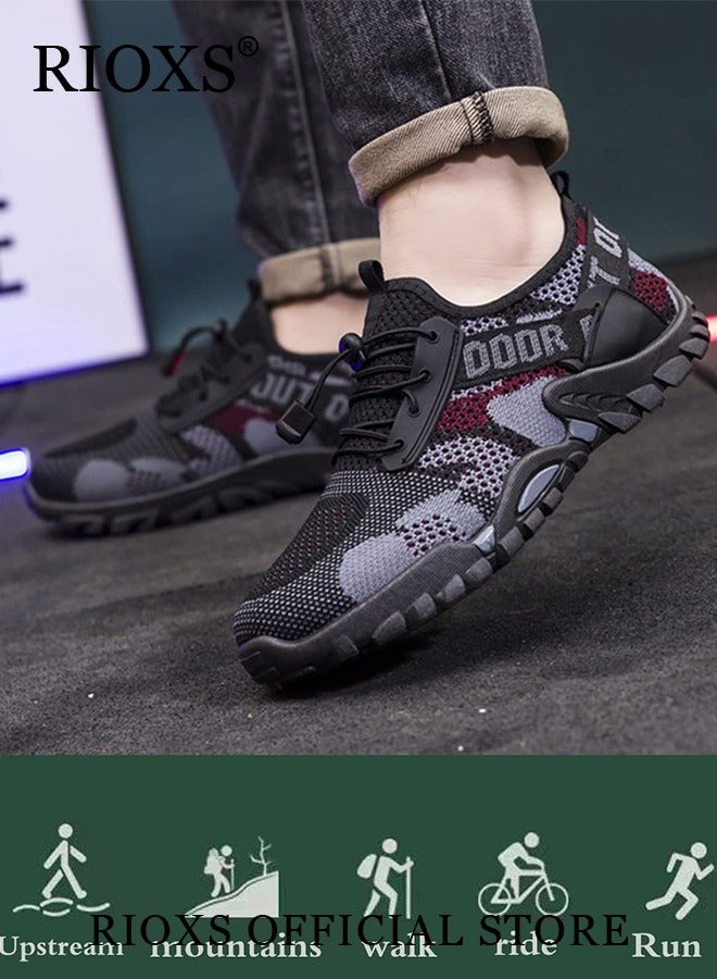 Men's Athletic Casual Hiking Shoes Lightweight Outdoor Running Shoes Mesh Breathable Fashion Sneakers