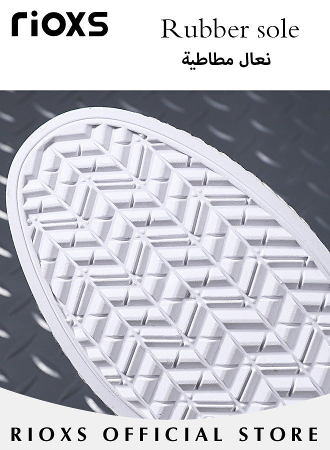 Men's Classic Canvas Low Top Sneakers Lightweight Breathable Casual Slip On Shoes Fashion Comfortable Flat Sandals