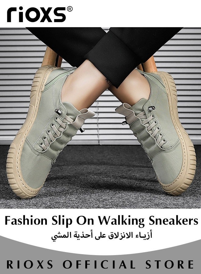 Men's Classic Canvas Low Top Sneakers, High-quality Lightweight Breathable Shoes, Fashionable Comfortable Flat Shoes with Non-slip Sole, Casual Canvas Shoes, Suitable for Various Activities