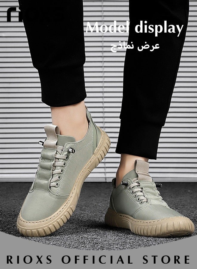 Men's Classic Canvas Low Top Sneakers, High-quality Lightweight Breathable Shoes, Fashionable Comfortable Flat Shoes with Non-slip Sole, Casual Canvas Shoes, Suitable for Various Activities