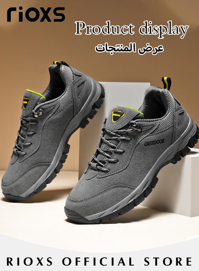 Men's Trainers,Breathable Sports Shoes,Low-Top Trainers Trail Running Shoe For Men,Youth Outdoor Travel Hiking Shoes,Anti Slip Waterproof Trekking Sneakers,Comfy Athletic Shoes For Fitness Walking Jogging
