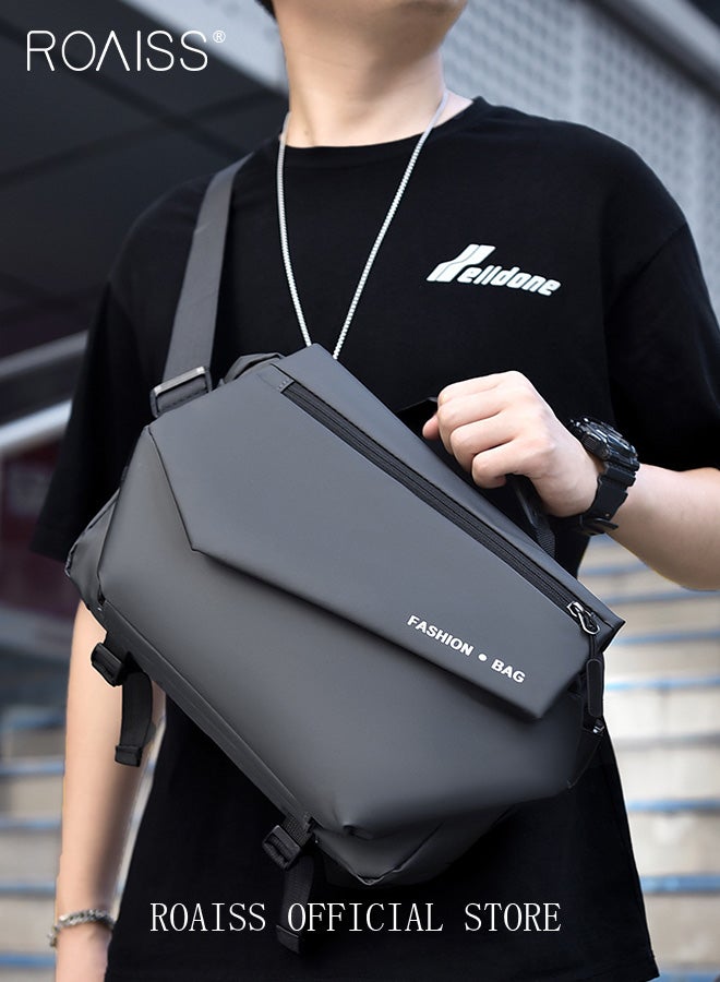 Men Multi Functional Tote Bag Functional and Spacious Crossbody Bag with Magnetic Snap Closure and Expandable Buckles for Open Storage Space