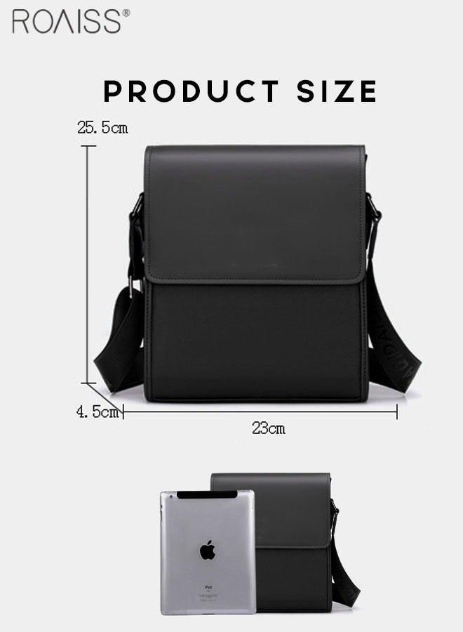 2-Piece Pu Leather Business Flip Shoulder Bag Detachable And Adjustable Casual Crossbody Bag Durable And Waterproof Large Capacity Business Bag