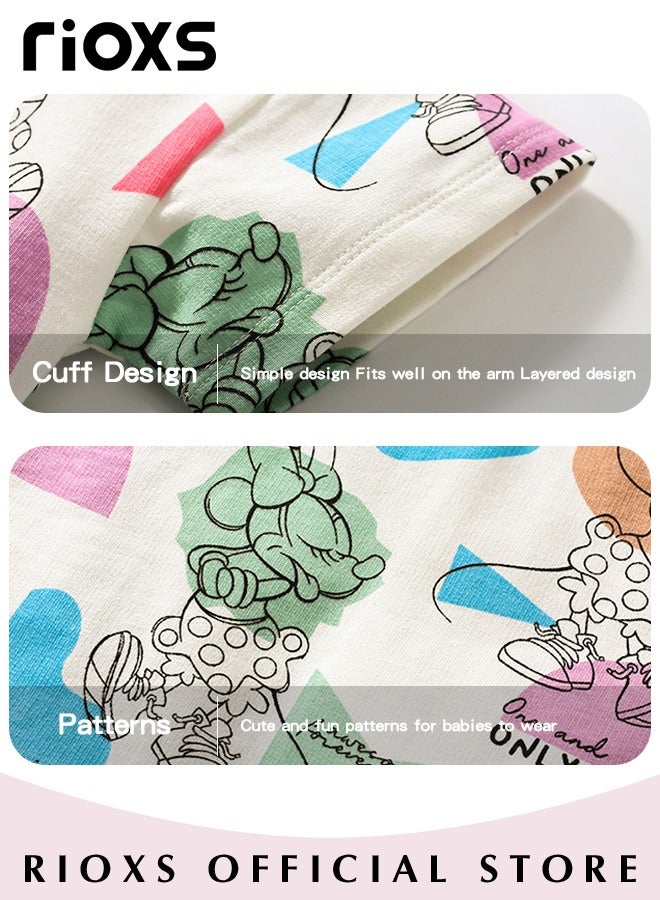 Toddler Girls Top and Short Sets Kids Short Sleeve Shirt Short Pants Suits Breathable 100% Cotton Outfits Summer Playwear