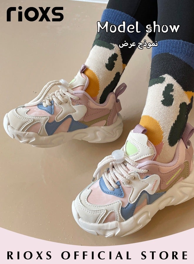 Kids Sports Shoes, Fashionable Lightweight Athletic Shoes, Casual Sneakers with Breathable Upper and Non-Slip Sole, Comfort Fitness Shoes for Running, Jogging, Walking and Outdoor Use