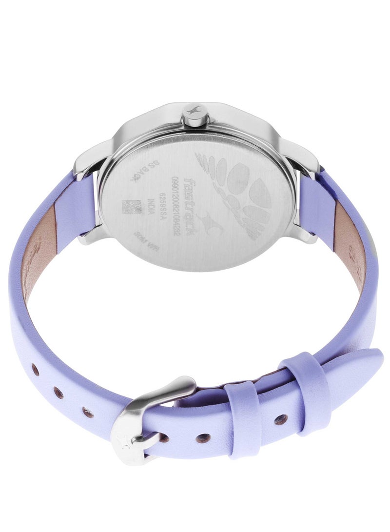 Fastrack Uptown Retreat Quartz Analog Grey Dial Leather Strap Watch for Girls