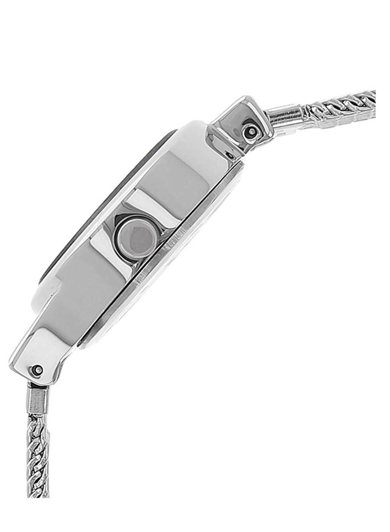 Fastrack Quartz Analog Black Dial Stainless Steel Strap Watch for Girls