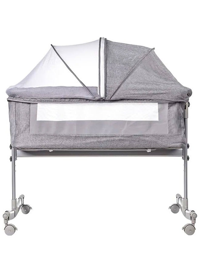 4-In-1 Multifunction Height Adjustable Bedside Sleeper And Nets, Bassinet for Newborn Infant Baby