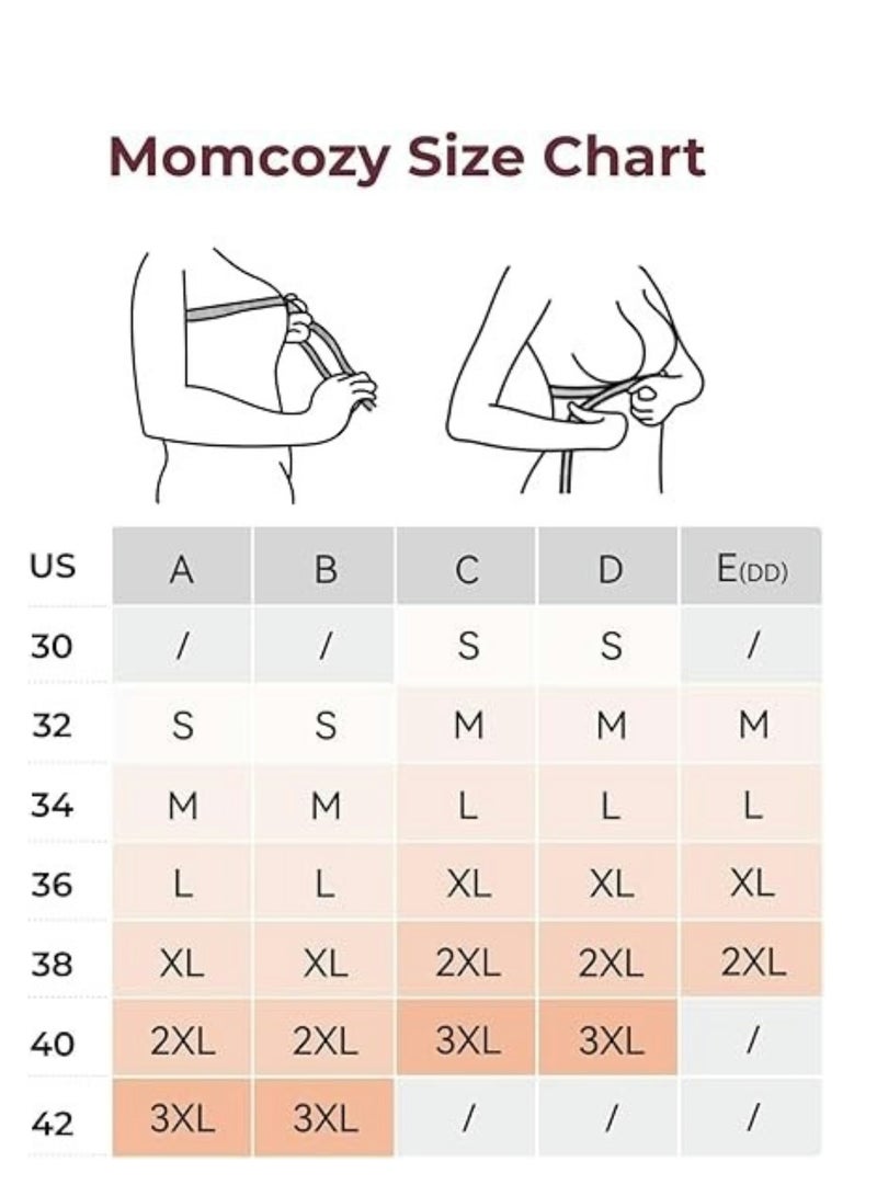 Nursing Bras for Breastfeeding, Seamless Ultra Comfort Maternity Bra, Natural Shape, Pregnancy Sleep Bralette
