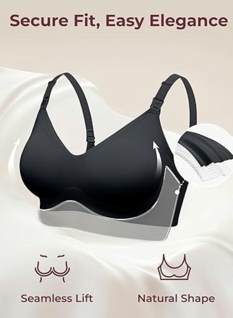 Nursing Bras for Breastfeeding, Seamless Ultra Comfort Maternity Bra, Natural Shape, Pregnancy Sleep Bralette