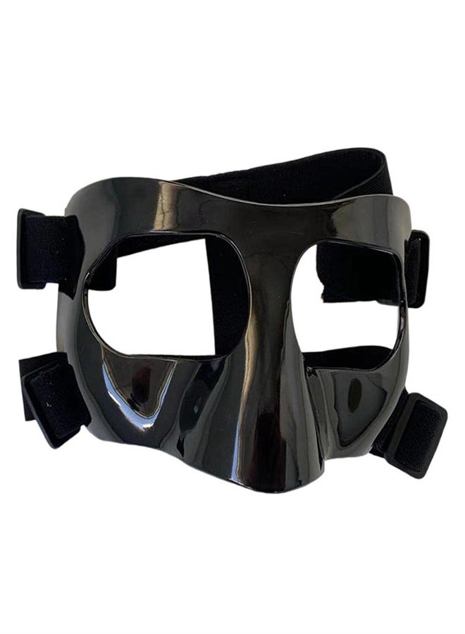 Face Shield Masks for Soccer and basketball Sports, Adjustable for Adults and Teenagers, Suitable for Men and Women （black）