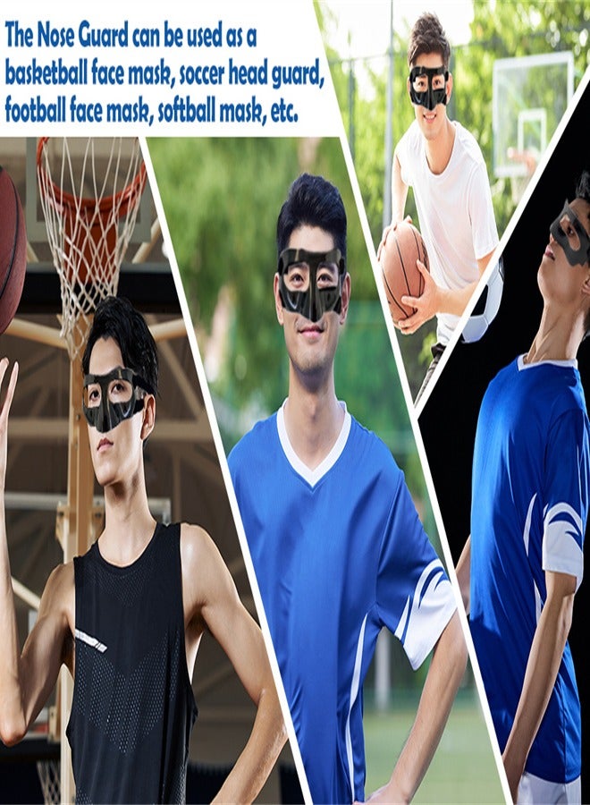 Face Shield Masks for Soccer and basketball Sports, Adjustable for Adults and Teenagers, Suitable for Men and Women （black）