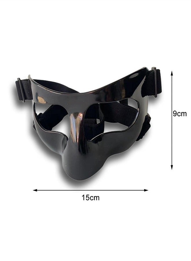 Face Shield Masks for Soccer and basketball Sports, Adjustable for Adults and Teenagers, Suitable for Men and Women （black）