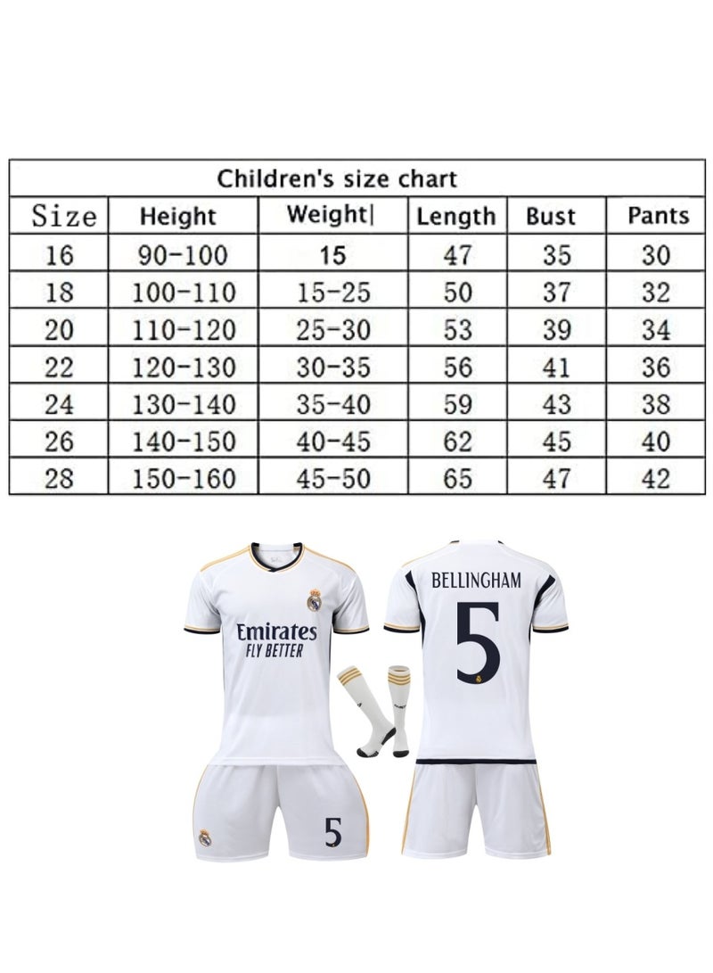 Children's football jersey youth real madrid football sportswear suit