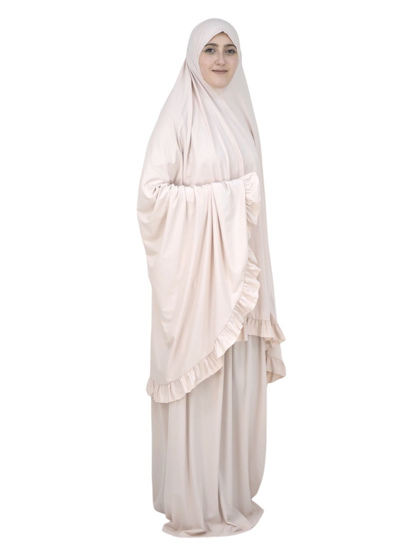 Two Piece Islamic prayer dress women the Long - Prayer Clothes for Women - Prayer Abaya For women - Jilbab 2 piece, Umrah essentials for women - Prayer set