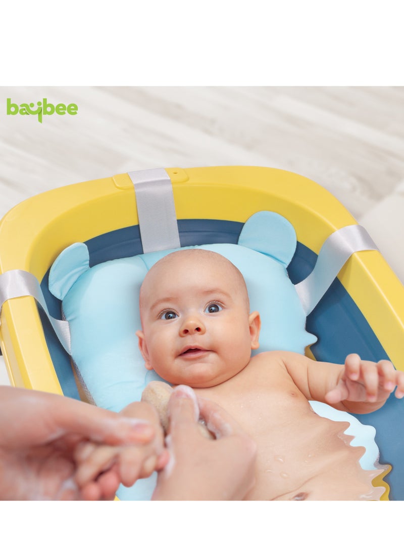 Baybee Avery Foldable Baby Bath Tub for Kids, Baby Bath Seat with Soft Cushion & Drainer, Kids Bathtub for Baby with Non-Slip Base, Kids baby bath tub for 0 to 2 years Old